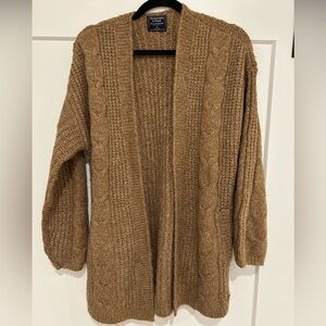 Abercrombie Knit Cardigan Sweater - camel